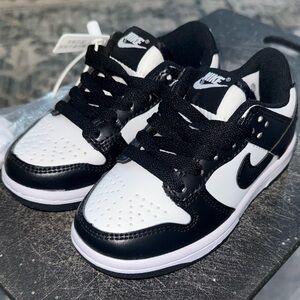 Nike Kids Black and White Dunk Low-Top Sneakers